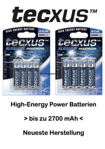 Tecxus power batterien aaa - batterien, aa
