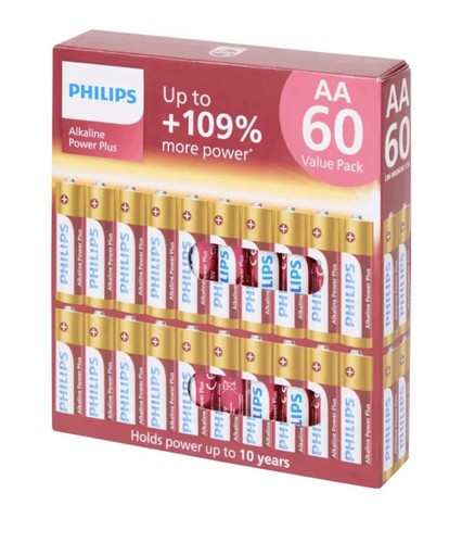 60x philips batterien - philips,